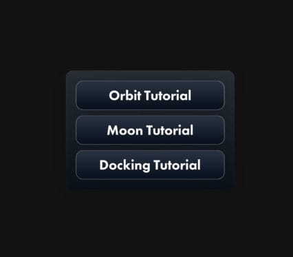 Screenshot of Spaceflight Simulator tutorial menu choices