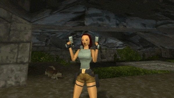 Screenshot of Lara Croft in the original Tomb Raider video game