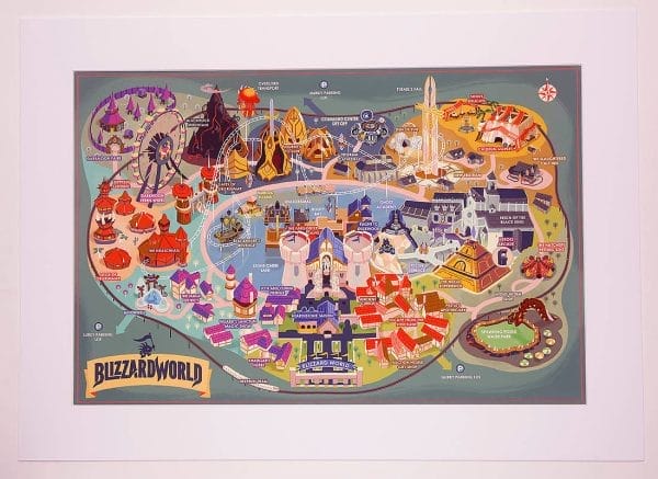 "Blizzard World" limited edition poster 13.5x20