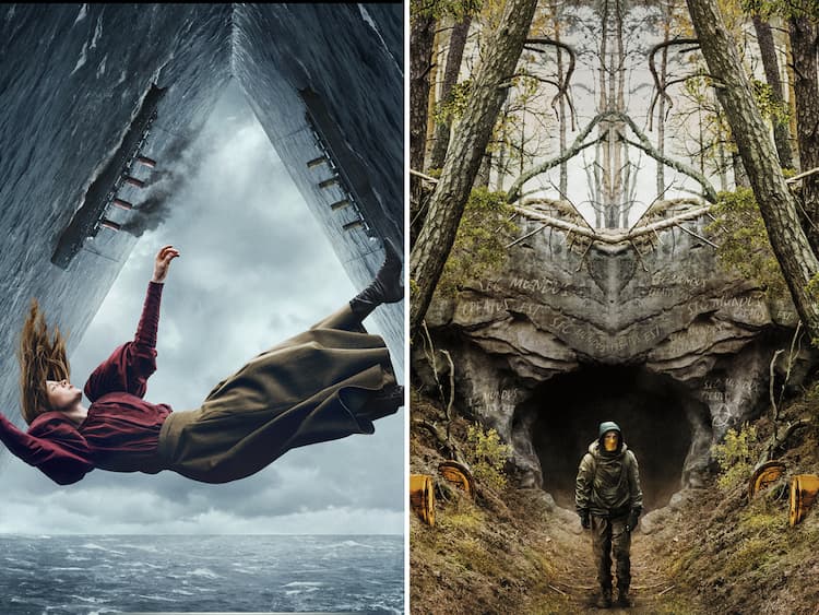 Promotional images from 1899 and Dark side by side