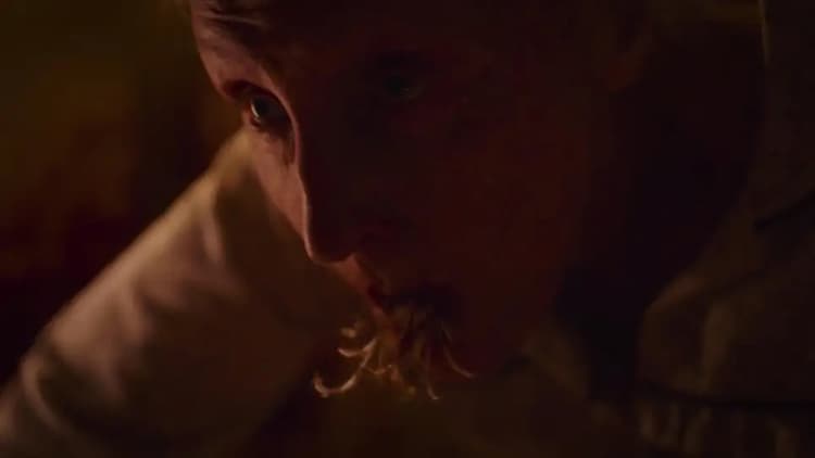 Nana Adler has tendrils of fungus protruding from her mouth