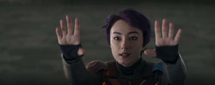 Sabine Wren holding her palms up