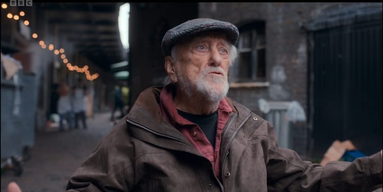 Bernard Cribbins as Wilfred Mott in his Cameo role.