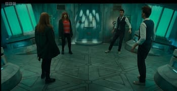 The Doctor and Donna with the Doctor and Donna