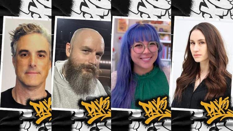 Images of Joshua Sawyer, Joshua Mills, Jenny Windom, and Liz Moberly.