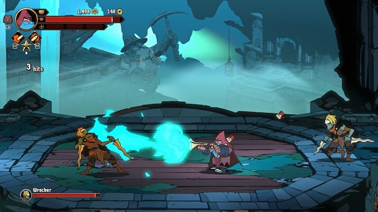 Gameplay of Karl using a blunderbuss special move.