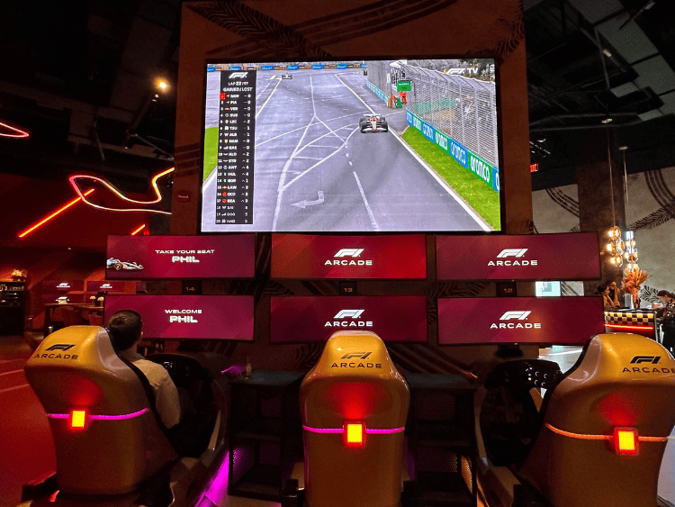 A racer at F1 arcade