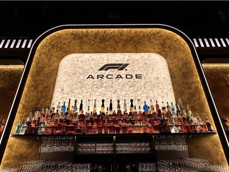 The bar at F1 arcade