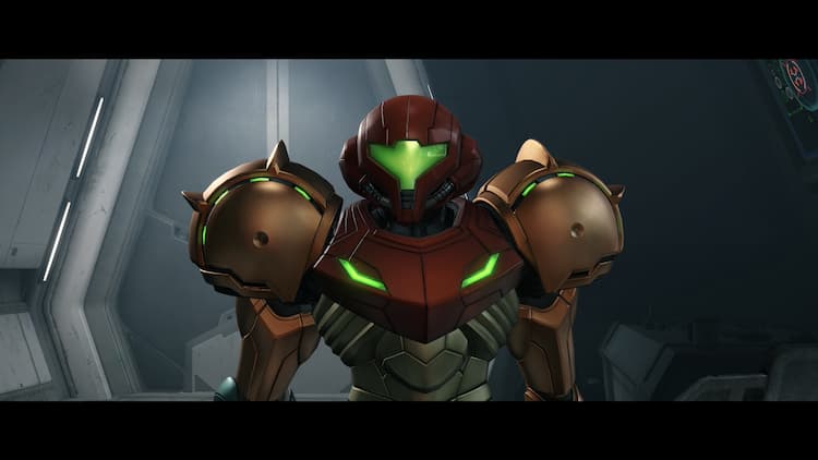 Screen capture of Samus in the new game. She has never looked crisper.