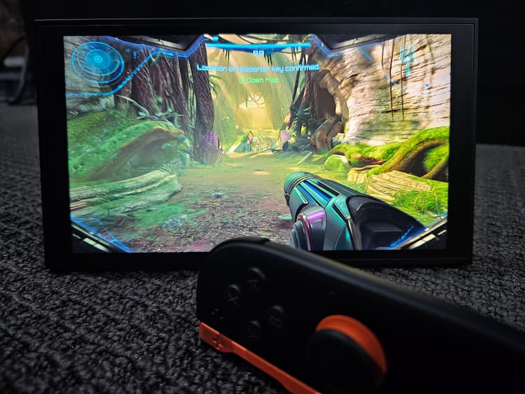 Image of the JoyCon being used in Mouse mode on Switch 2